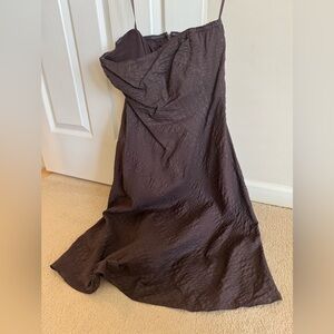 J. Crew brown strapless dress
